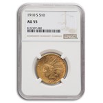 1910-S/S $10 Indian Gold Eagle AU-55 NGC (VP-001)