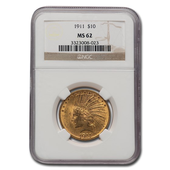 1911 $10 Indian Gold Eagle MS-62 NGC 1911 $10 Indian Gold Eagle MS-62 NGC