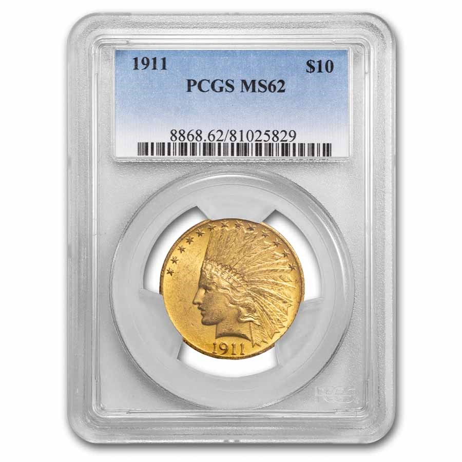 1911 $10 Indian Gold Eagle MS-62 PCGS