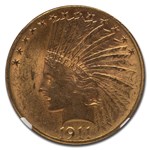 1911 $10 Indian Gold Eagle MS-63 NGC