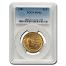 1911 $10 Indian Gold Eagle MS-63 PCGS