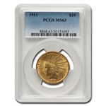 1911 $10 Indian Gold Eagle MS-63 PCGS