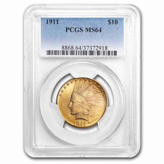 1911 $10 Indian Gold Eagle MS-64 PCGS