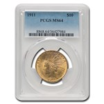 1911 $10 Indian Gold Eagle MS-64 PCGS