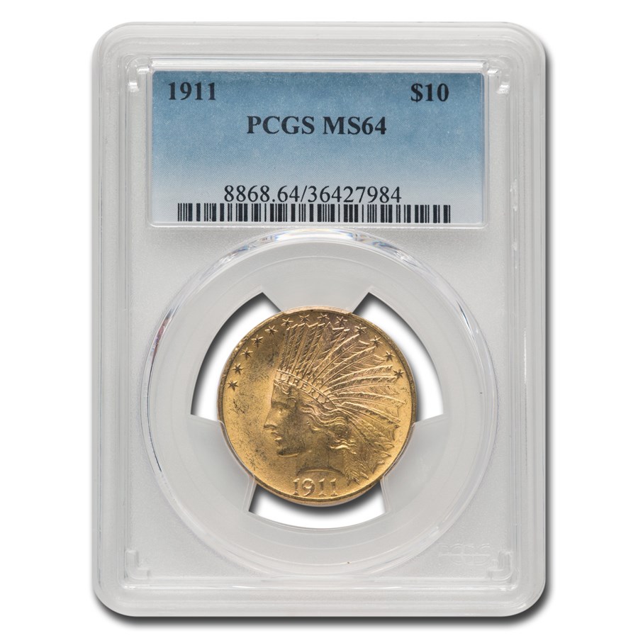 1911 $10 Indian Gold Eagle MS-64 PCGS