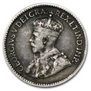 1911-1919 Canada Silver 5 Cents George V Avg Circ