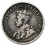 1911-1919 Canada Silver 5 Cents George V Avg Circ