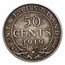 1911-1919 Newfoundland Silver 50 Cents George V Avg Circ