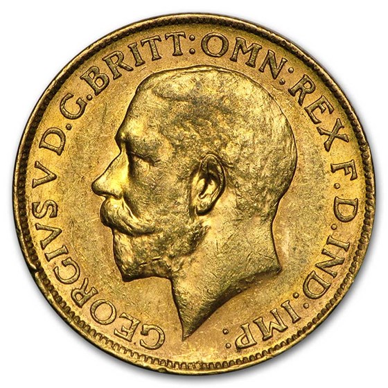 1911-1931 Australia Gold Sovereign George V Avg Circ 1911-1931 Australia Gold Sovereign George V Avg Circ