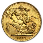 1911-1931 Australia Gold Sovereign George V Avg Circ