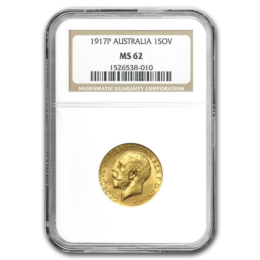1911-1936 Australia Gold Sovereign George V MS-62 PCGS/NGC