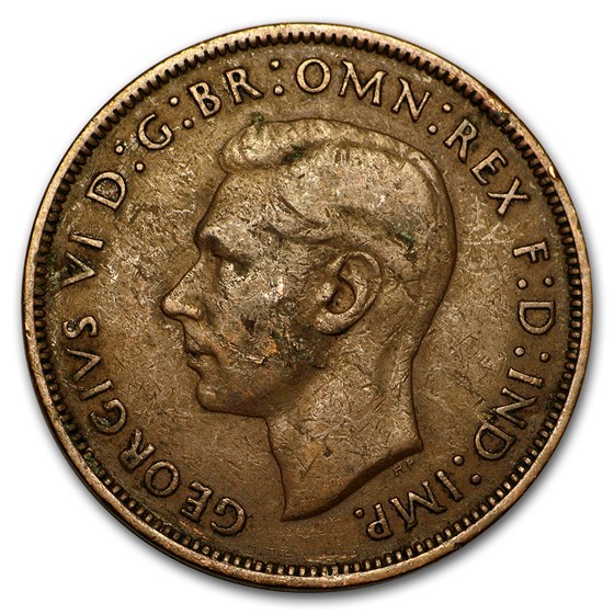 1911-1936 George VI Penny Large Head Cull (Random Coin) 1911-1936 George VI Penny Large Head Cull (Random Coin)