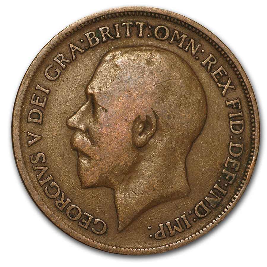 1911-1936 Great Britain Large Pennies George V Avg Circ