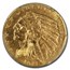 1911 $2.50 Indian Gold Quarter Eagle MS-62 PCGS