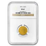 1911 $2.50 Indian Gold Quarter Eagle PF-67 NGC