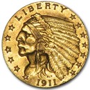 1911 $2.50 Indian Gold Quarter Eagle XF