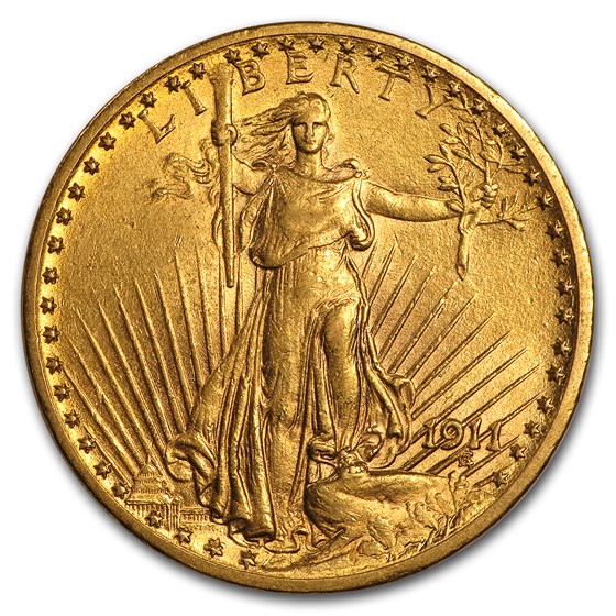 1911 $20 Saint-Gaudens Gold Double Eagle AU 1911 $20 Saint-Gaudens Gold Double Eagle AU