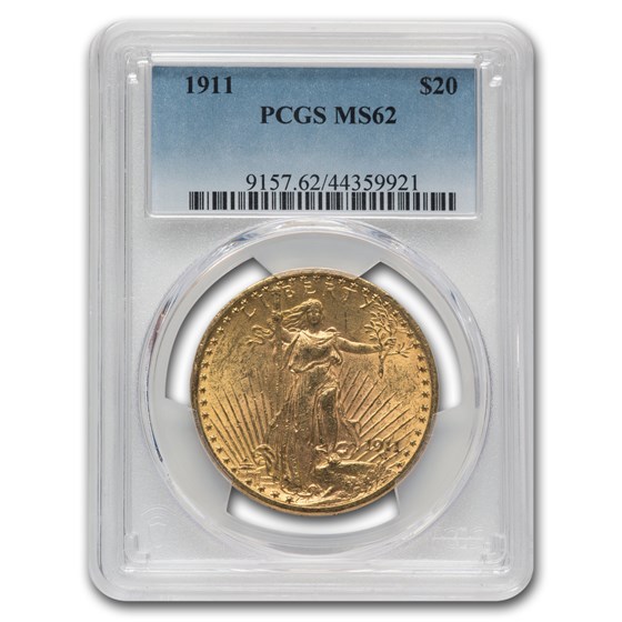 1911 $20 Saint-Gaudens Gold Double Eagle MS-62 PCGS 1911 $20 Saint-Gaudens Gold Double Eagle MS-62 PCGS
