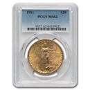 1911 $20 St Gaudens Gold Double Eagle MS-62 PCGS