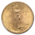 1911 $20 St Gaudens Gold Double Eagle MS-64 PCGS