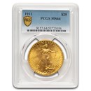 1911 $20 St Gaudens Gold Double Eagle MS-64 PCGS