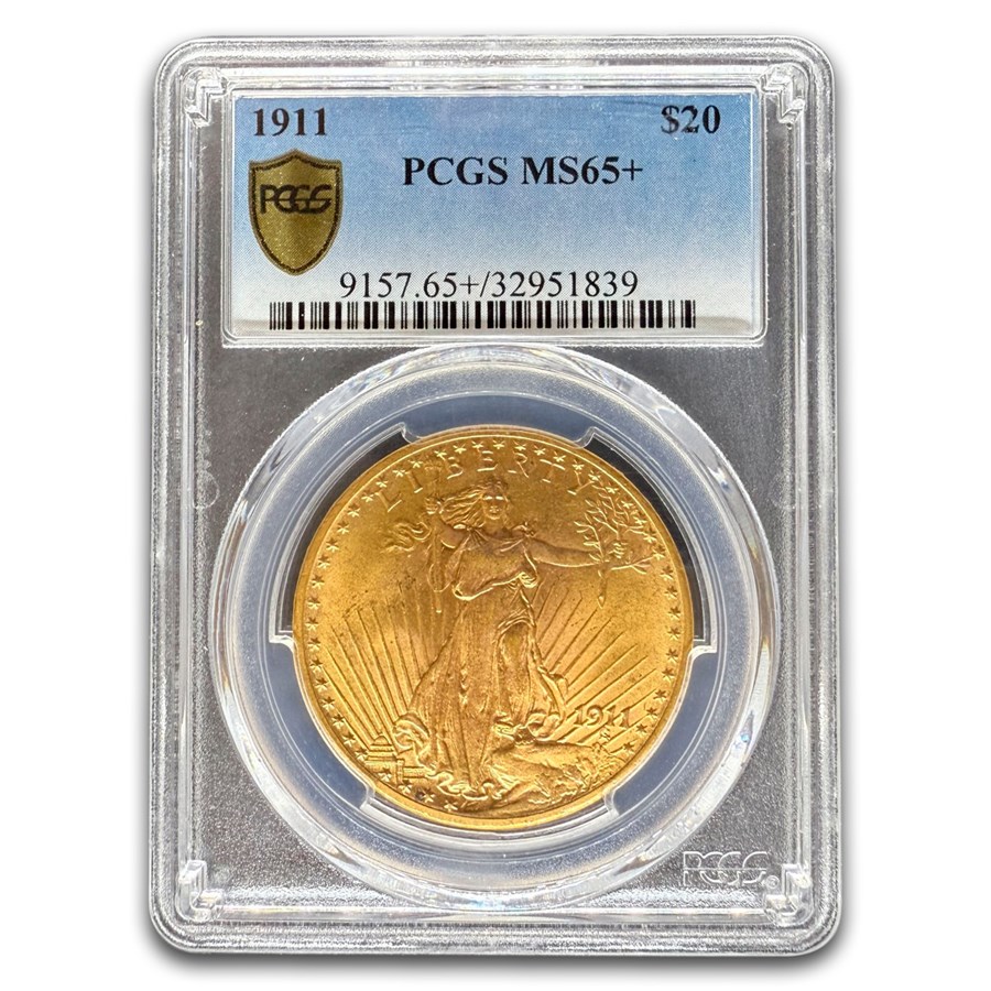 1911 $20 St Gaudens Gold Double Eagle MS-65+ PCGS
