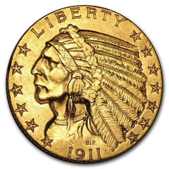 1911 $5 Indian Gold Half Eagle AU 1911 $5 Indian Gold Half Eagle AU