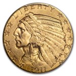 1911 $5 Indian Gold Half Eagle MS-65 PCGS CAC