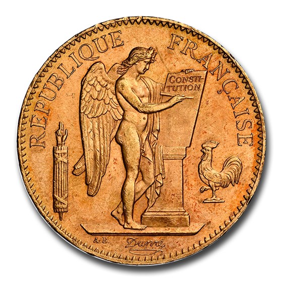 1911-A France Gold 100 Francs MS-64 NGC 1911-A France Gold 100 Francs MS-64 NGC