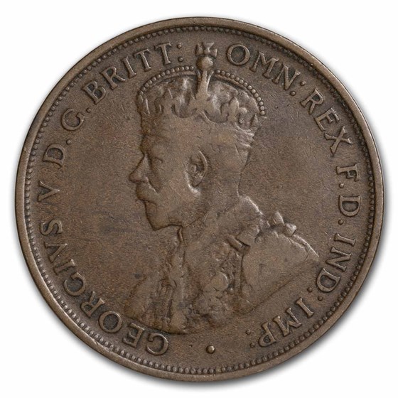 1911 Australia Bronze Penny George V XF