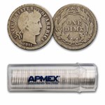 1911 Barber Dime 50-Coin Roll Avg Circ