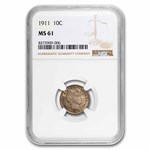 1911 Barber Dime MS-61 NGC