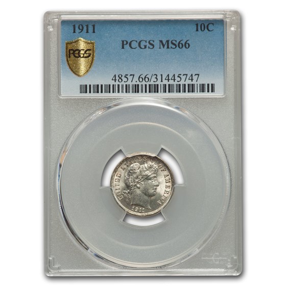 1911 Barber Dime MS-66 PCGS 1911 Barber Dime MS-66 PCGS