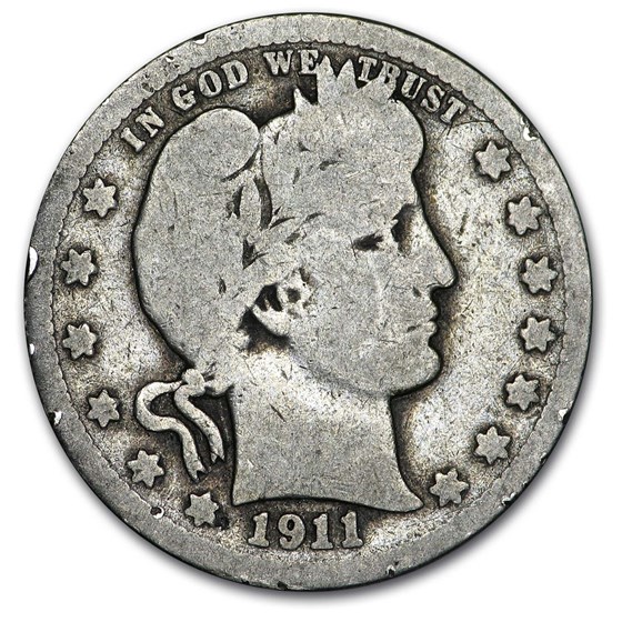 1911 Barber Quarter Good/VG