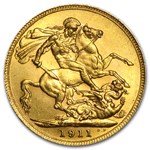 1911-C Canada Gold Sovereign George V BU