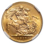 1911-C Canada Gold Sovereign MS-62 NGC