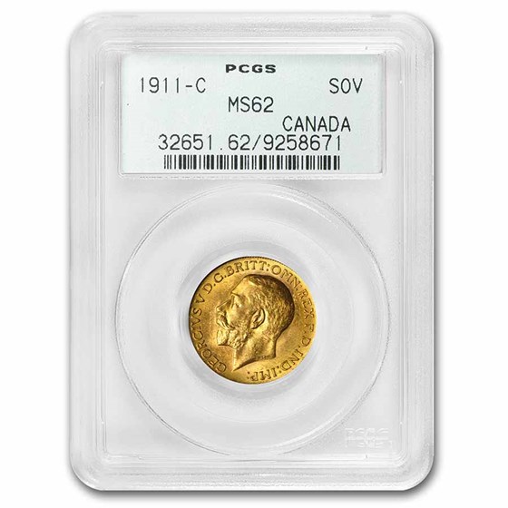 1911-C Canada Gold Sovereign MS-62 PCGS 1911-C Canada Gold Sovereign MS-62 PCGS