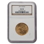 1911-D $10 Indian Gold Eagle AU-58 NGC