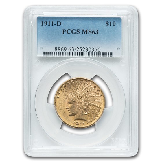 1911-D $10 Indian Gold Eagle MS-63 PCGS 1911-D $10 Indian Gold Eagle MS-63 PCGS