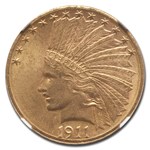 1911-D $10 Indian Gold Eagle MS-64 NGC