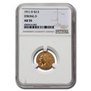 1911-D $2.50 Indian Gold Quarter Eagle AU-55 NGC (Strong D)