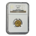 1911-D $2.50 Indian Gold Quarter Eagle AU-55 NGC