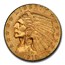 1911-D $2.50 Indian Gold Quarter Eagle AU-58 PCGS (Strong D)