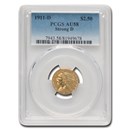 1911-D $2.50 Indian Gold Quarter Eagle AU-58 PCGS (Strong D)