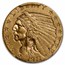 1911-D $2.50 Indian Gold Quarter Eagle BU Details PCGS (Strong D)