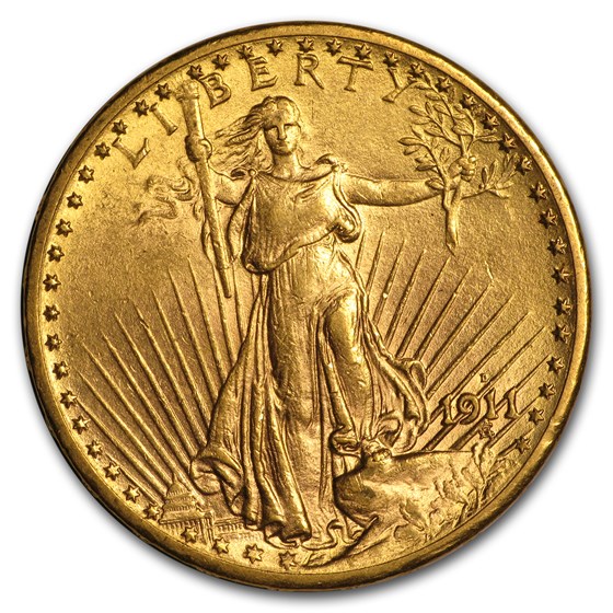 1911-D $20 Saint-Gaudens Gold Double Eagle AU 1911-D $20 Saint-Gaudens Gold Double Eagle AU