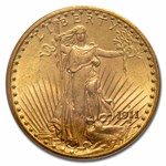 1911-D $20 St Gaudens Gold Double Eagle MS-64 PCGS
