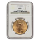 1911-D $20 St Gaudens Gold Double Eagle MS-65+ NGC