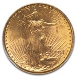 1911-D $20 St Gaudens Gold Double Eagle MS-65 PCGS