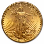 1911-D $20 St Gaudens Gold Double Eagle MS-66 PCGS